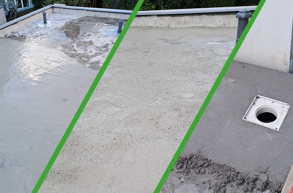 Neuabdichtung von Balkon und Garagendach zur Vorbeugung von Feuchtigkeitsschäden.